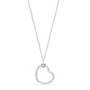 925 Sterling Silver Texture Heart Charm Pendant Necklace for Women Teen