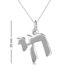925 Sterling Silver Chai Jewish Pendant Necklace for Women