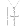 925 Sterling Silver Jesus Christ Crucifix Pendant Necklace with Chain for Men