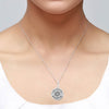 925 Sterling Silver Antique Engrave You are My Sunshine Pendant Necklace for Women