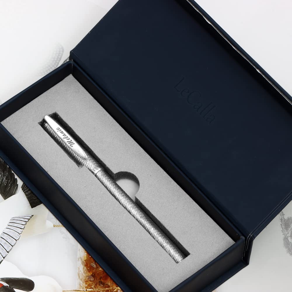 Personalised Customised 990 Silver Diamond-Cut Classy Ballpoint Pen Gift for Business Office Students Teachers