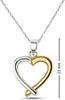 925 Sterling Silver Heart Pendant Necklace for Women Teen Girl