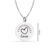 925 Sterling Silver Extension Engraved Love Charm Necklace for Women Teen