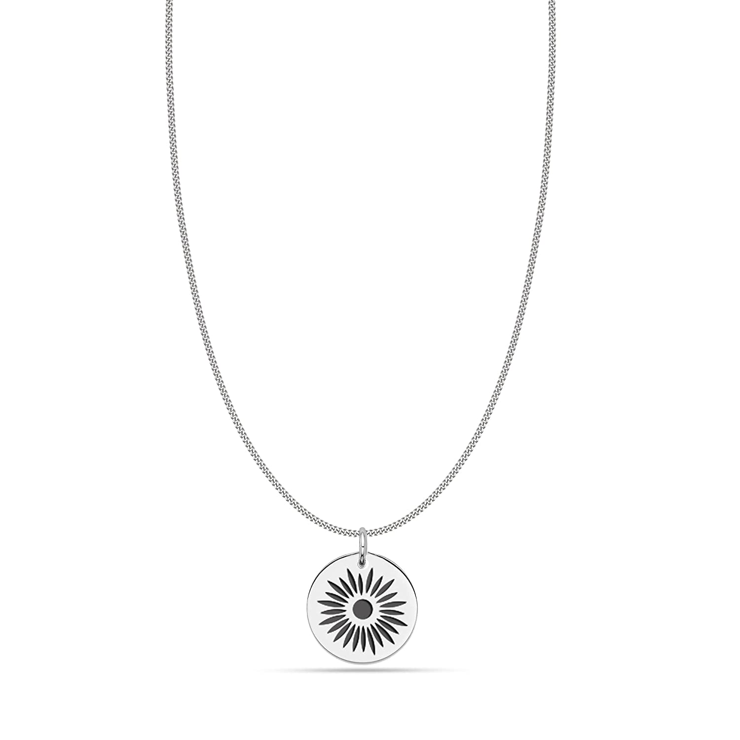925 Sterling Silver Small Sun Inspirational Necklace for Women