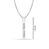 925 Sterling Silver Hakuna Matata Dimensional 3D Bar Necklace for Women & Girls