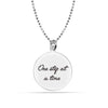 925 Sterling Silver Handwritten Style Necklace for Women Girls