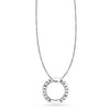 925 Sterling Silver SURVIVOR Open Circle Necklace for Teen Women