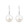 925 Sterling Silver Simulated Pearl Leverback Earring for Women and Teen