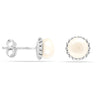 925 Sterling Silver Antique Freshwater Pearl Stud Earring for Women and Teen