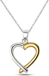 925 Sterling Silver Heart Pendant Necklace for Women Teen Girl