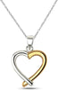 925 Sterling Silver Heart Pendant Necklace for Women Teen Girl