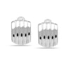 925 Sterling Silver Square Texture Clip On Stud Earring for Women