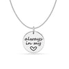 925 Sterling Silver Always in my Heart Memorial Necklace for Women Girls