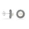 925 Sterling Silver Simulated Pearl Antique Stud Earring for Women and Teen