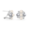 925 Sterling Silver Diamond 0.04 Carat Hypoallergenic Omega Back Stud Earring for Women