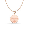925 Sterling Silver Rose Gold Care International Empower Charity Necklace for Women Teen