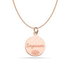 925 Sterling Silver Rose Gold Care International Empower Charity Necklace for Women