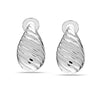 925 Sterling Silver Texture Drop Clip On Stud Earring for Women