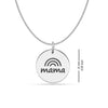 925 Sterling Silver Rainbow Mama Inspiral Necklace for Women & Girls