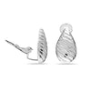 925 Sterling Silver Texture Drop Clip On Stud Earring for Women