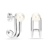 925 Sterling Silver Simulated Pearl Drop Dangler Stud Earring for Women