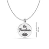 925 Sterling Silver Be Fearless Necklace for Women Teen