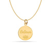 925 Sterling Silver Gold-Plated Believe Disc Necklace for Women & Girls