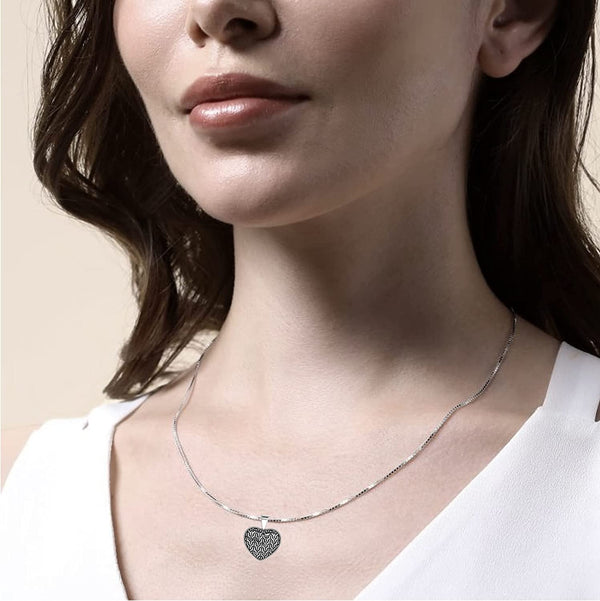 925 Sterling Silver Heart Pendant Necklace for Women Teen Girl