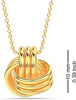 925 Sterling Silver Yellow Gold-Plated Love Knot Pendant Necklace for Women Teen