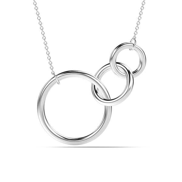 925 Sterling Silver Jewellery Circle of Life Chain Necklace for Women Teen