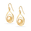 925 Sterling Silver Gold Plated Simulated Pearl Drop Dangling Earring for Women and Teen