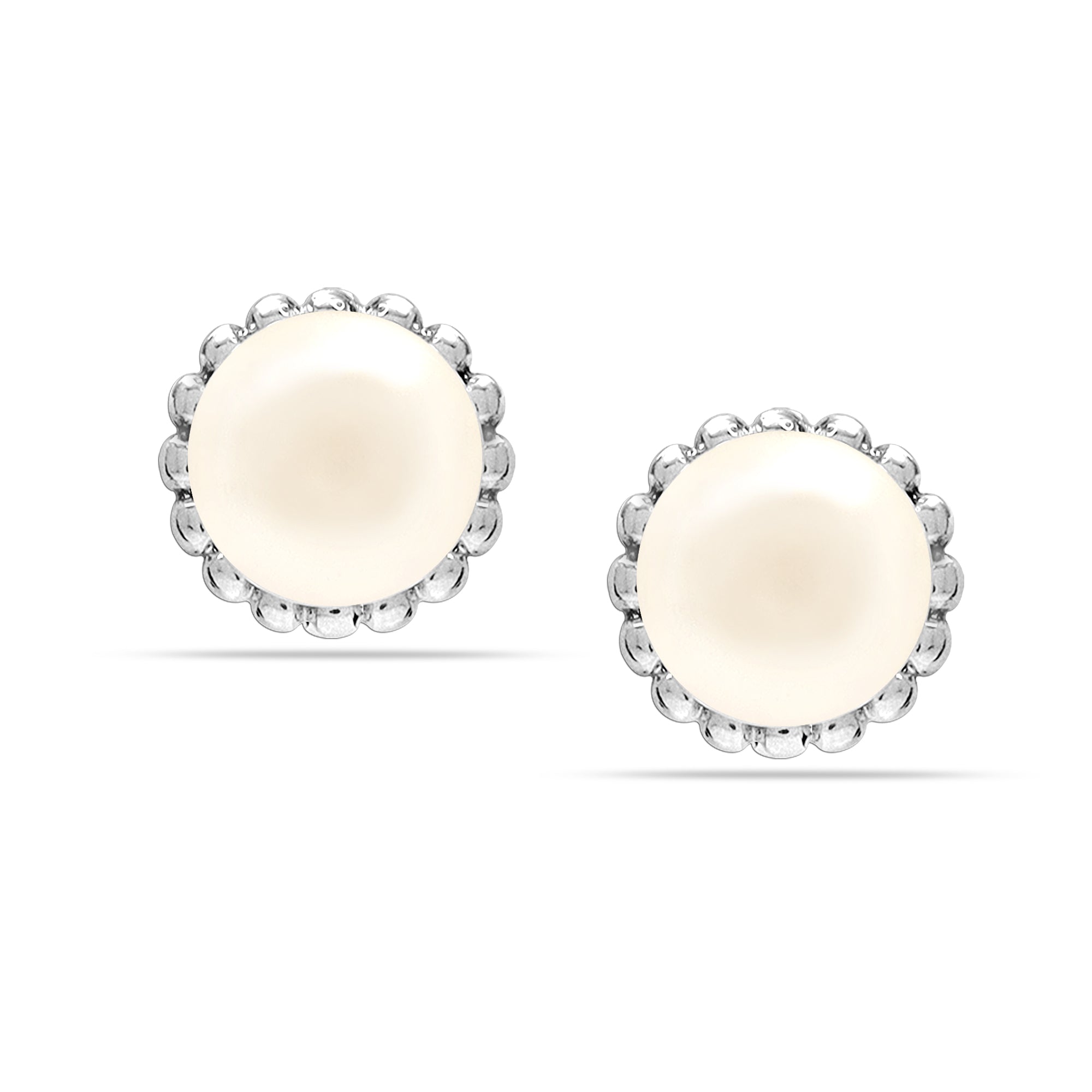 925 Sterling Silver Antique Freshwater Pearl Stud Earring for Women and Teen