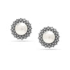 925 Sterling Silver Simulated Pearl Antique Stud Earring for Women and Teen