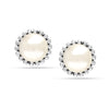 925 Sterling Silver Omega Back Pearl Stud Earring for Teen and Women