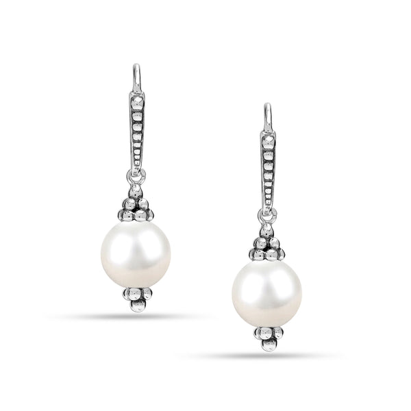 925 Sterling Silver Drop Dangle Cavier Pearl Earring for Teen and Women