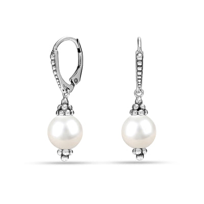 925 Sterling Silver Drop Dangle Cavier Pearl Earring for Teen and Women
