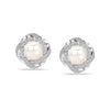 925 Sterling Silver Simulated Pearl CZ Love Knot Stud Earring for Women Teen