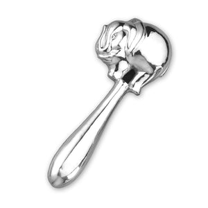 Silver Style Fine Silver Elephant Design Rattle for Baby Gift 