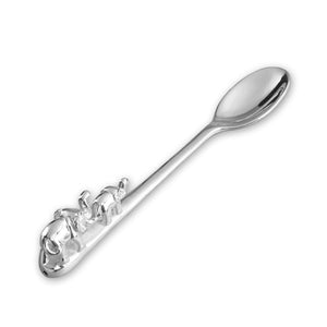 Silver Style Fine Silver Elephant Feeding Spoon for Kids Baby 