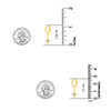 925 Sterling Silver 18K Gold Plated Star Charm Huggie Hoop Earring for Women