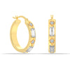 925 Sterling Silver Gold Plated Hypoallergenic Click-Top Hoops Earring for Girls Women
