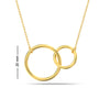 925 Sterling Silver Interlocking Infinity Double Circle Pendant Necklace for Women Teen