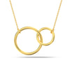 925 Sterling Silver Interlocking Infinity Double Circle Pendant Necklace for Women Teen