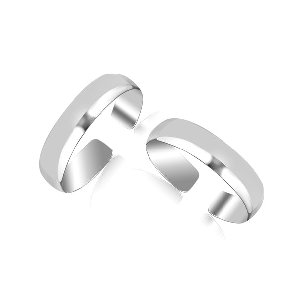 925 Sterling Silver Classic Band Toerings for Women
