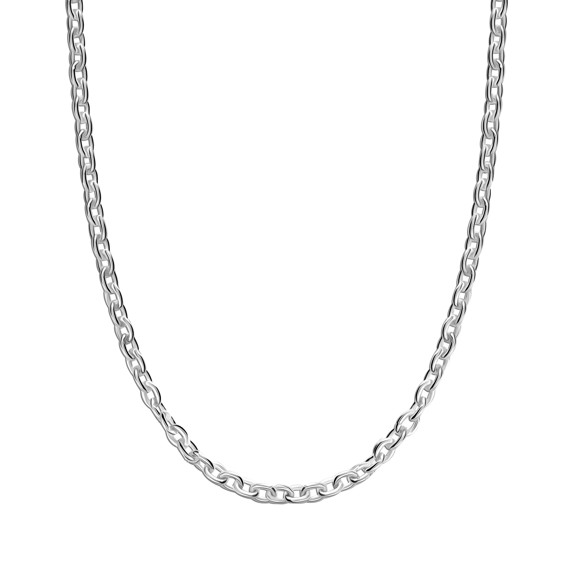 LeCalla Links 925 Sterling Silver 16 Inches Italian Cable Chain Necklace for Teen and Women's