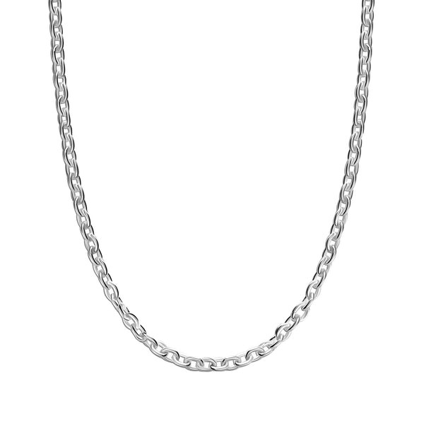 LeCalla Links 925 Sterling Silver 16 Inches Italian Cable Chain Necklace for Teen and Women's 