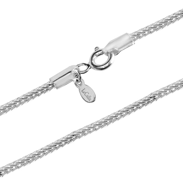 925 Sterling Silver Fox Tail Rope Chain for Teen and Women