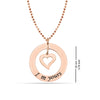 925 Sterling Silver Rose Gold Plated Love My Family Necklace for Teen Women