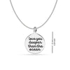 925 Sterling Silver Love you Deeper than the Ocean Quote Charms Necklace for Women Girls