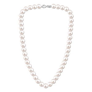 925 Sterling Silver Pearl Necklace for Women 16 Inches